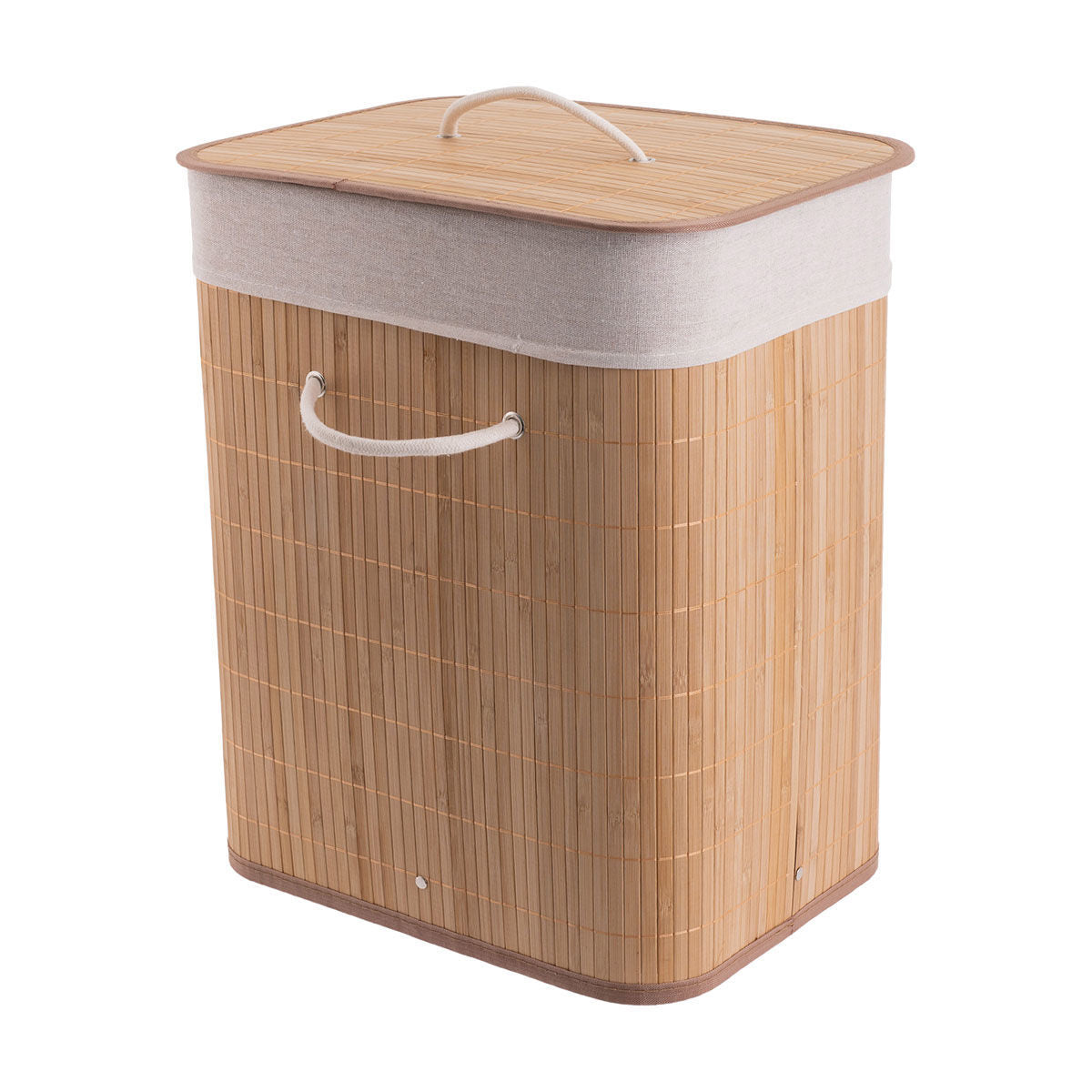 Καλάθι απλύτων Bamboo Essentials ορθογώνιο πτυσσόμενο 60lt