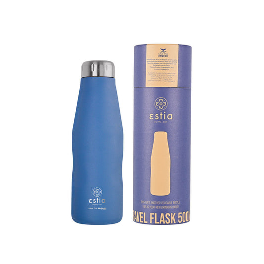 Θερμός Travel Flask Denim Blue Save The Aegean 500ml