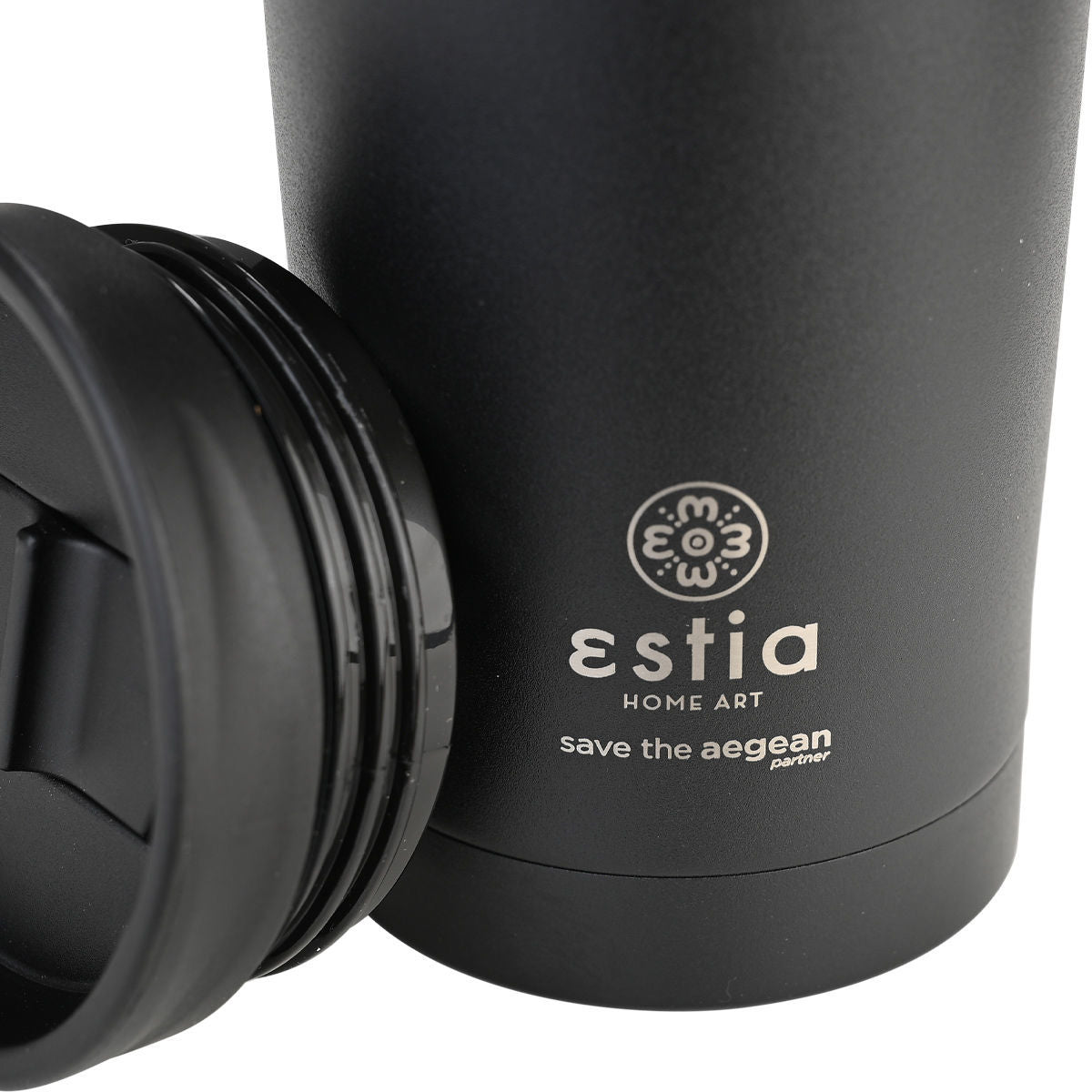 Θερμός Travel Mug Midnight Black Save The Aegean 500ml