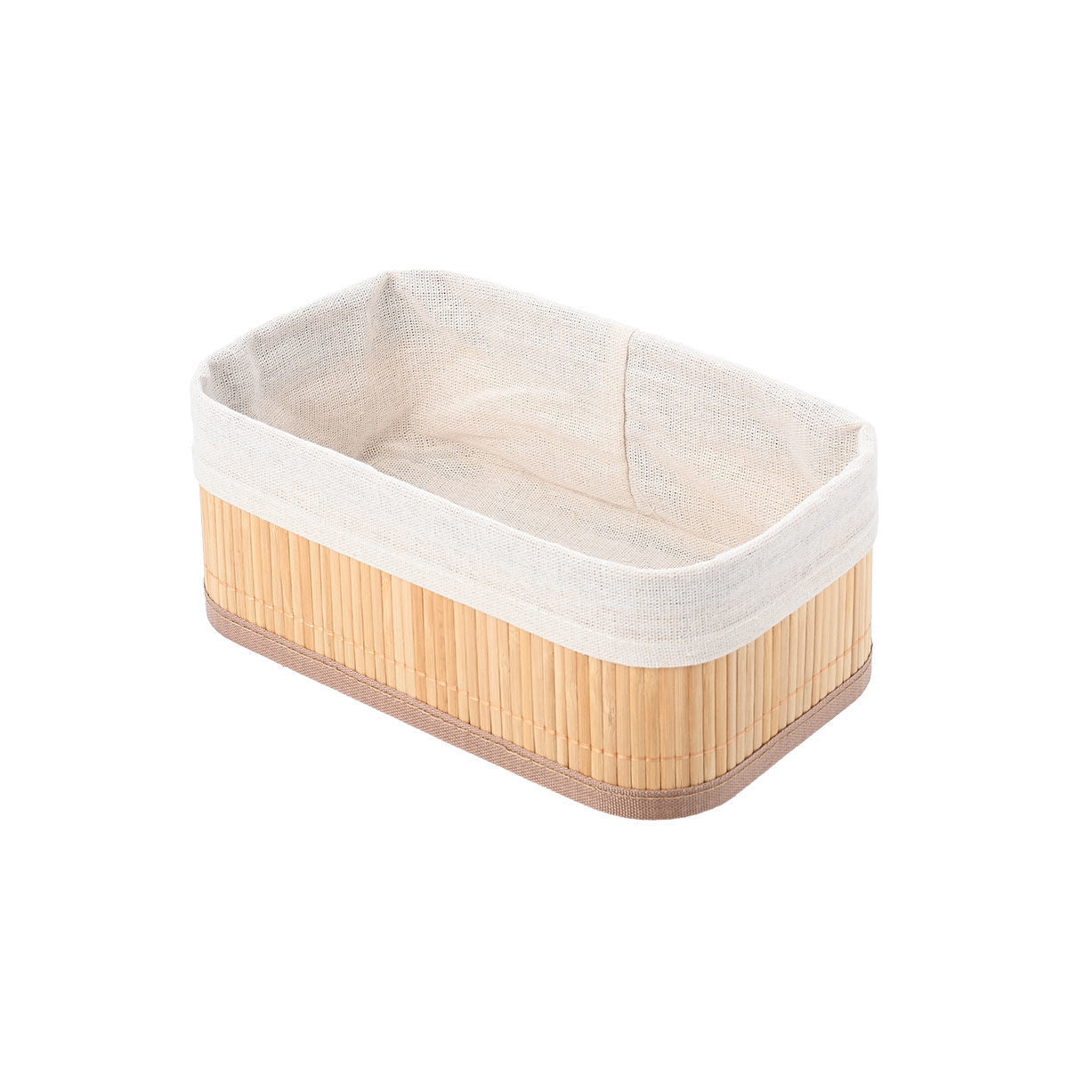 Καλάθι οργάνωσης Bamboo Essentials με επένδυση 24.5x10cm